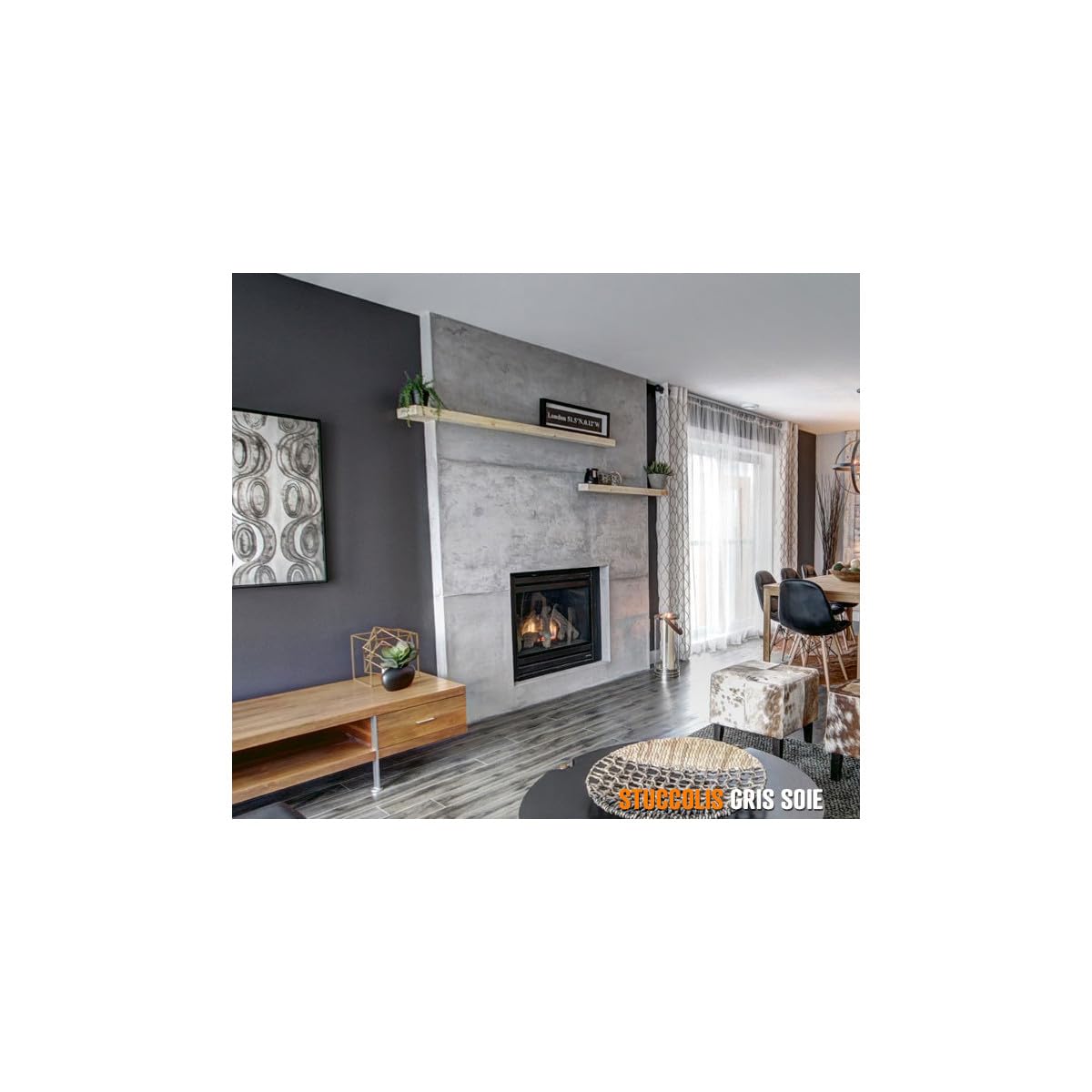 Kit Estuco Veneciano Decorativo Interior - STUCCOLIS 7 m² Marfil Crema | Kit Completo, Uso Interior, Yeso, Cemento, Hormigón, Efecto Transparencia, Limpieza con Agua - Arcane Industries