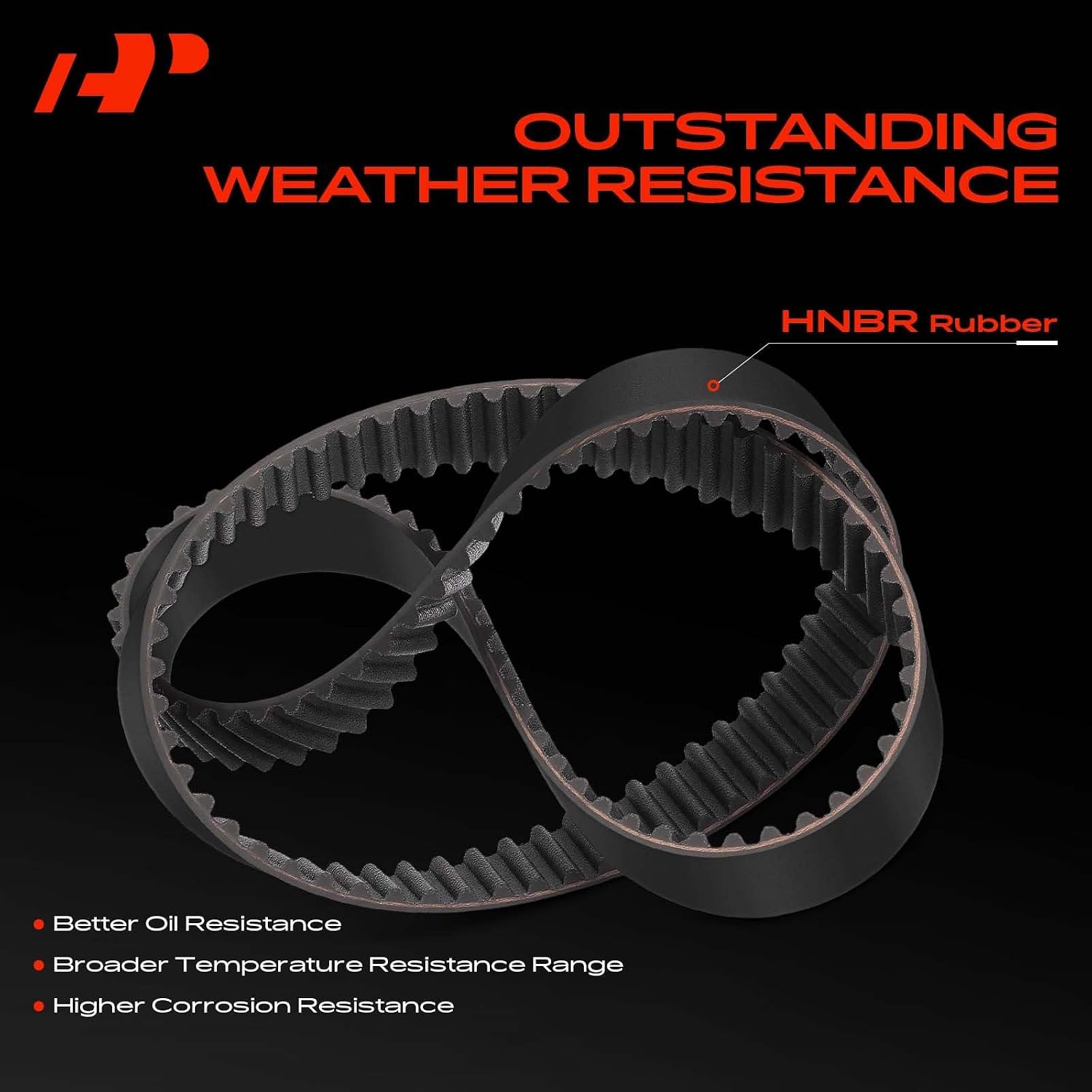 A-Premium Engine Timing Belt Compatible with Mitsubishi Mirage 1993-1996, Lancer 2002-2007, Expo LRV 1992-1994 & Dodge Colt 1992-1994 & Eagle Summit 1992-1996 & Plymouth Colt 1992-1994, 1.8L 2.0L
