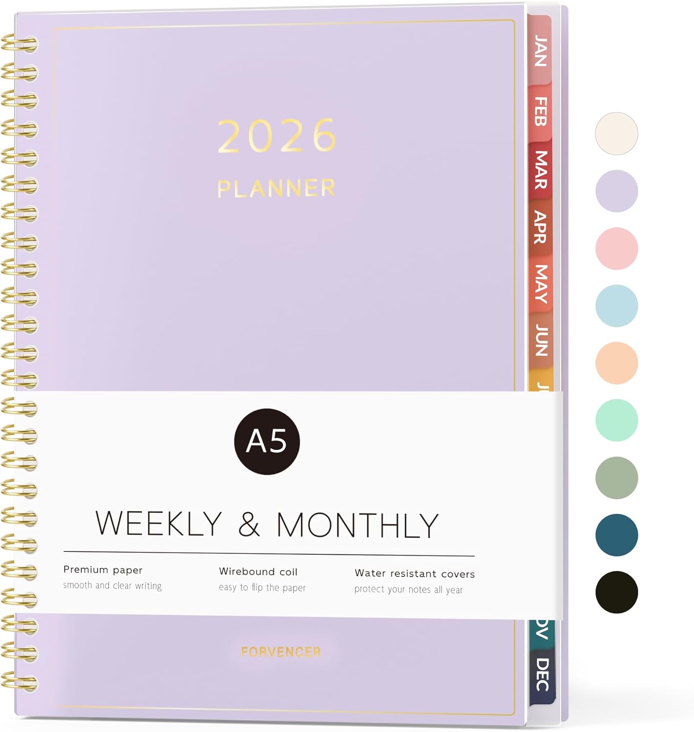 2026 Planner, Forvencer Calendar Planner Weekly and Monthly (Jan 2026-Dec 2026), 6″ X 8″, Spiral Agenda Book with Inner Pocket, Cute Daily Journal Planning with Tabs, Flexible Cover Notebook, Home 2026 Planner, Forvencer Calendar Planner Weekly and Monthly (Jan 2026-Dec 2026), 6″ X 8″, Spiral Agenda Book with Inner Pocket, Cute Daily Journal Planning with Tabs, Flexible Cover Notebook, Home