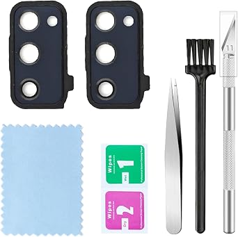 2 Packs Rear Camera Lens Glass Replacement for Galaxy S20 FE Camera Glass Lens Replacement with Repair Tools