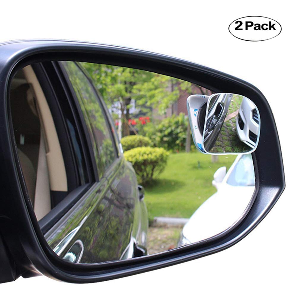 Ampper Fan Shape Blind Spot Mirror, Newest Upgrade HD Glass Frameless Convex Wide Angle Rear View Mirror For All Universal Vehicles Car Suv (Pack Of 2)