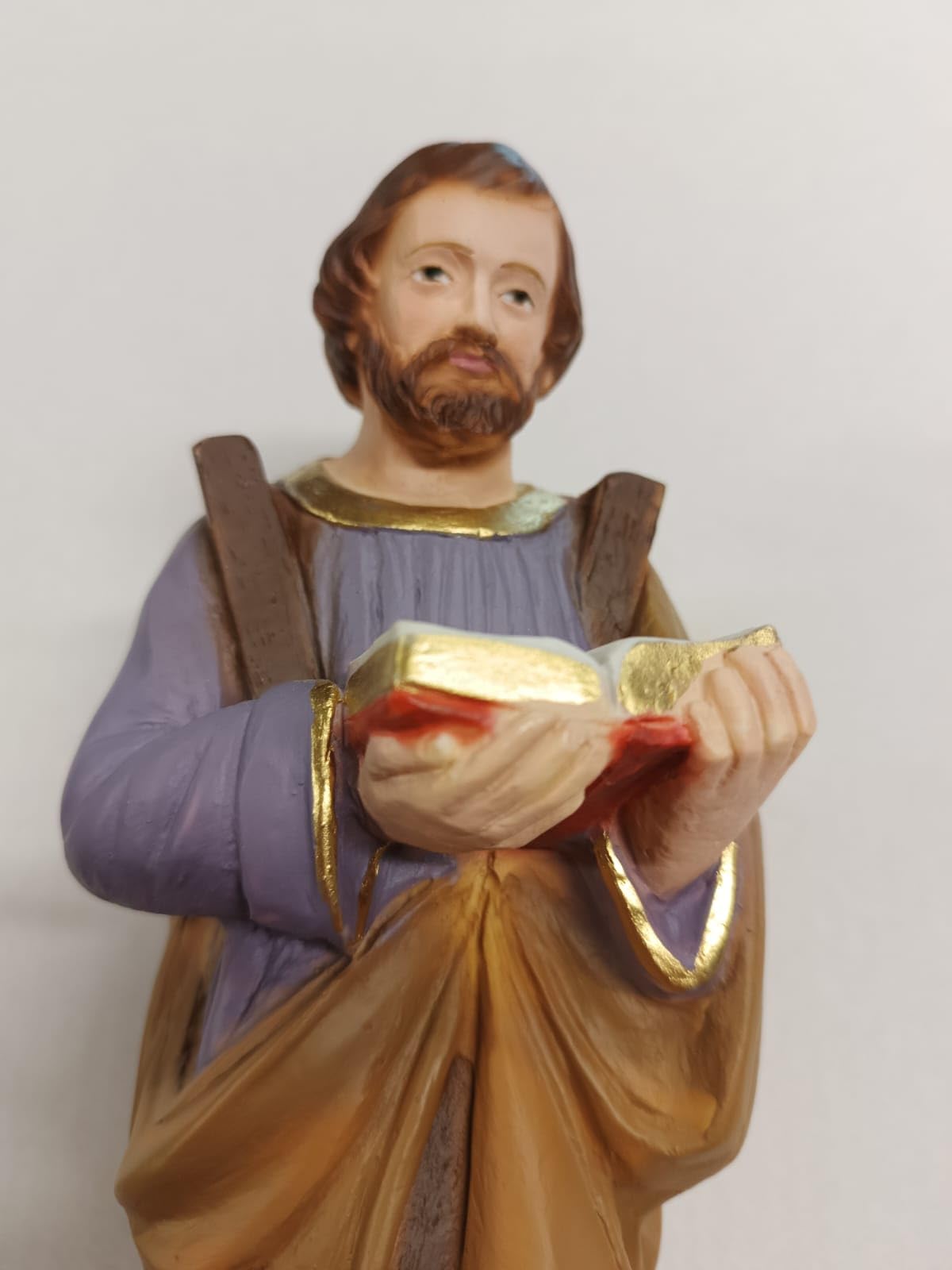Generico ArteSacracaravaggio Statua di Sant' Andrea cm 30 (11,81 inches) in marmo resina piena decorata a mano di produzione artigianale italiana