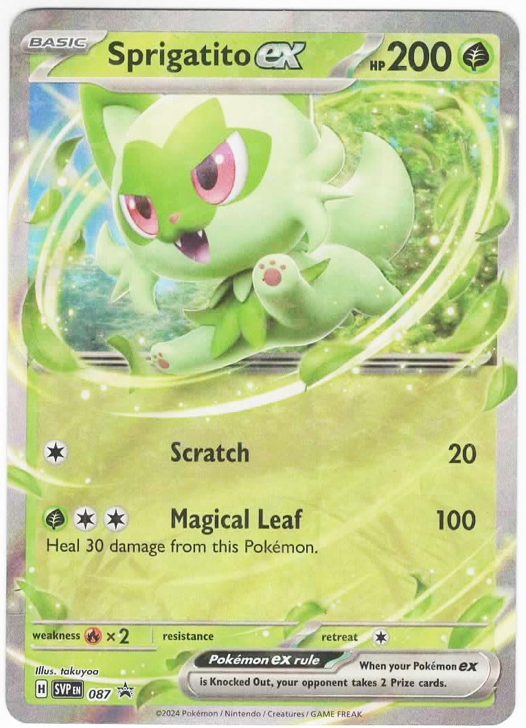 Pokemon - Sprigatito ex SVP 087 – Black Star Promo - Foil Single Card