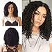 Produktbild Lace Front Wig Synthetik Perücke Kunsthaar Alltag Damen Lockig Kurz Perücke #1 Schwarz