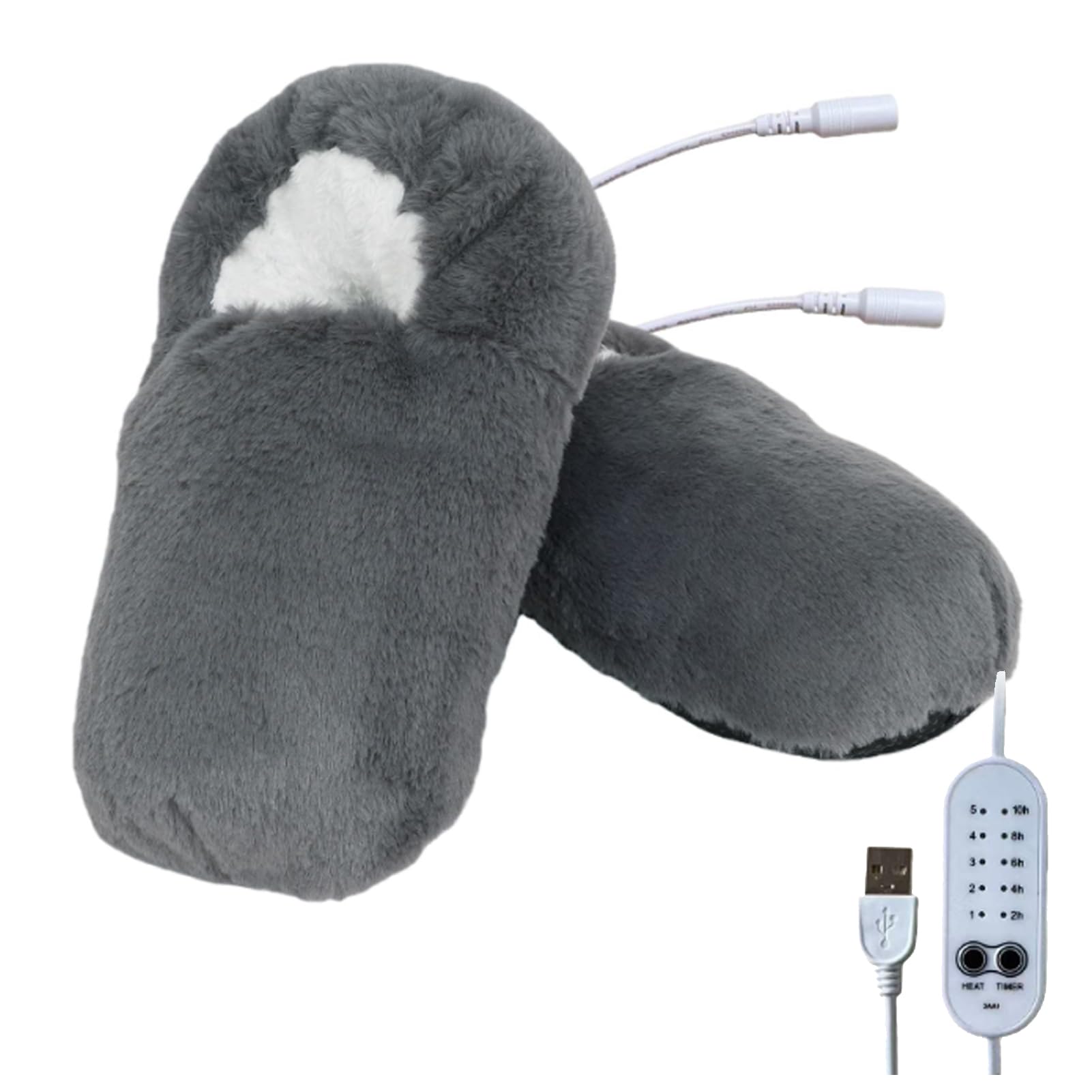 Scaldapiedi Elettrico Lavabile, Pantofole Riscaldanti Elettriche Con 5 Timer E 5 Livelli Di Temperatura Morbido Scaldapiedi Peluche Donne Uomini per Mantenere I Piedi Caldi