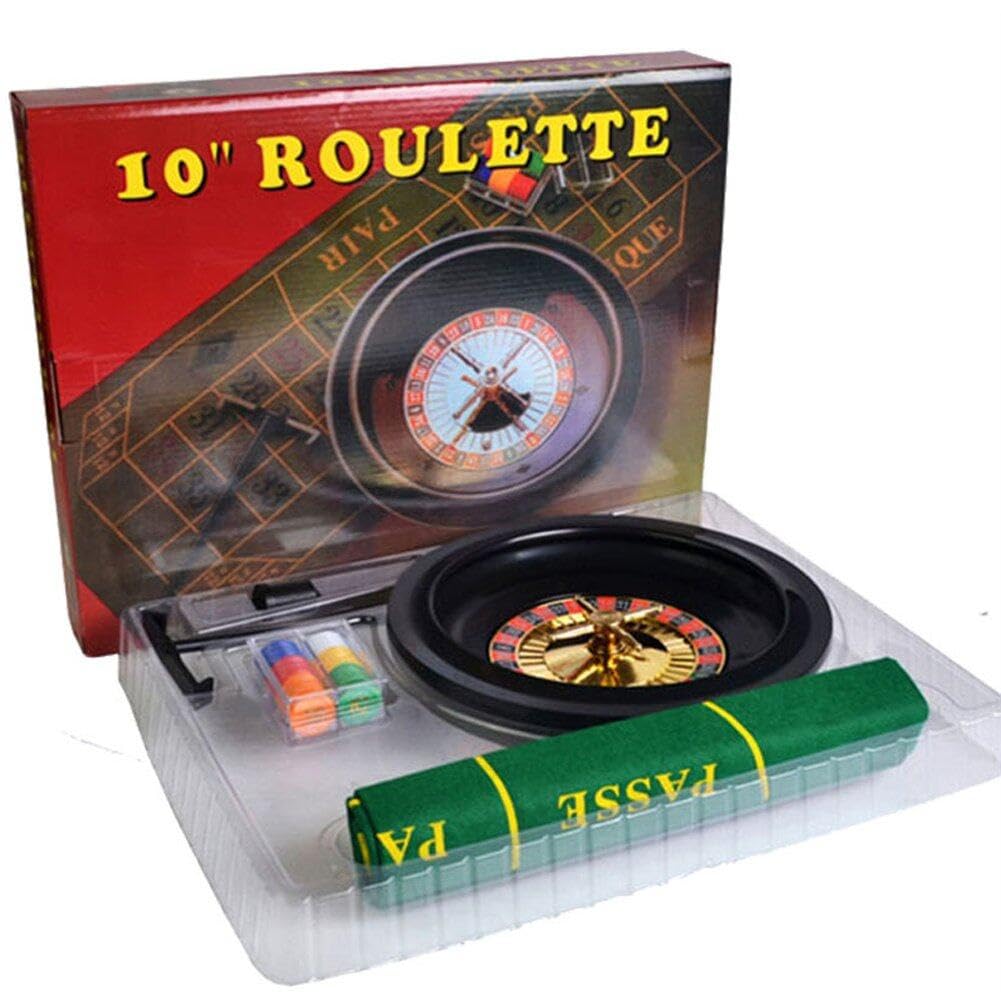 1 Set Casino Roulette 10 Zoll Roulette Spiel Set mit Tischdecke Chips für Bar Party Lustige Tools Unterhaltung Brettspiel