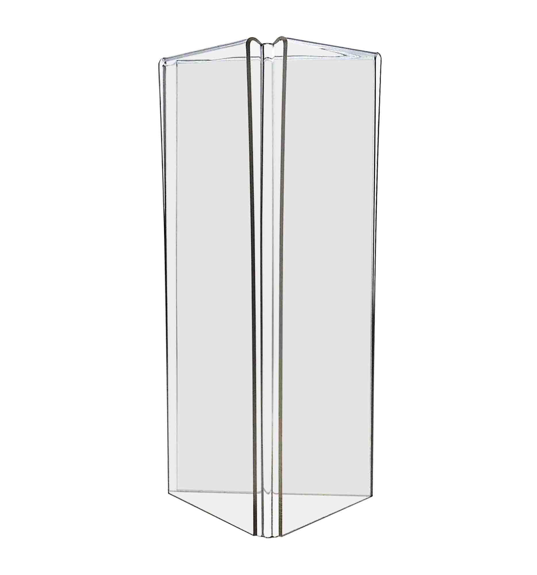 10 Pack Sign Holder 4 x 9 Inch 3 Sided Clear Acrylic Table Tent POP Signs Restaurant Menu Display Frame Materials Tall Display Countertop Printed Material Specials Sign Holder by Marketing Holders