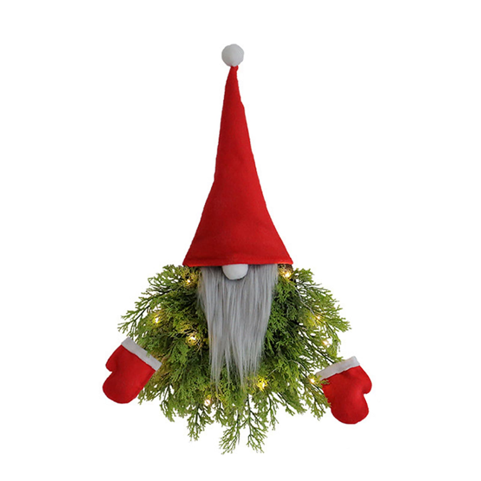 Christmas Decor Wreath Christmas Ornaments LED Hanging Garlands Santa Snowman Doll Tree Pendant Ornament for Window Wreath Hanging Garlands