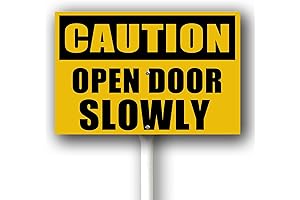 Open Door Slowly Caution Sign with Stake