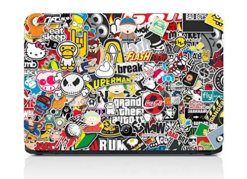 Image of Galaxsia GTA, Eat Sleep Vinyl Laptop Skin /Sticker /Cover Compatible for Any Laptop (Hp /Dell /Sony /Acer etc..) Brand Models of Size17 to 17.3 Inches Laptop Or Notebook.