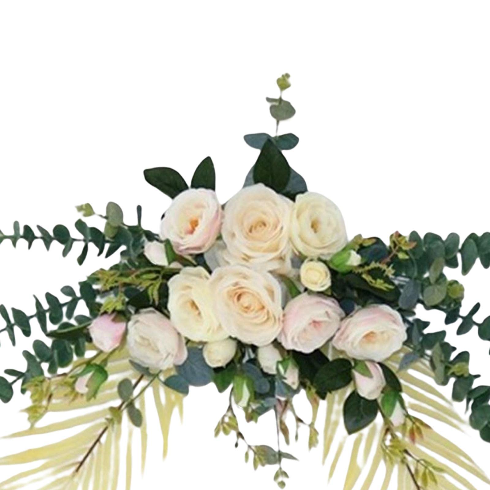 Kunstblumen Rückwand Dekoration Hängende Blütenarrangements Requisiten Handgefertigt Aus Seidenmaterial für Hochzeiten Feiern Fotohintergru, GELB