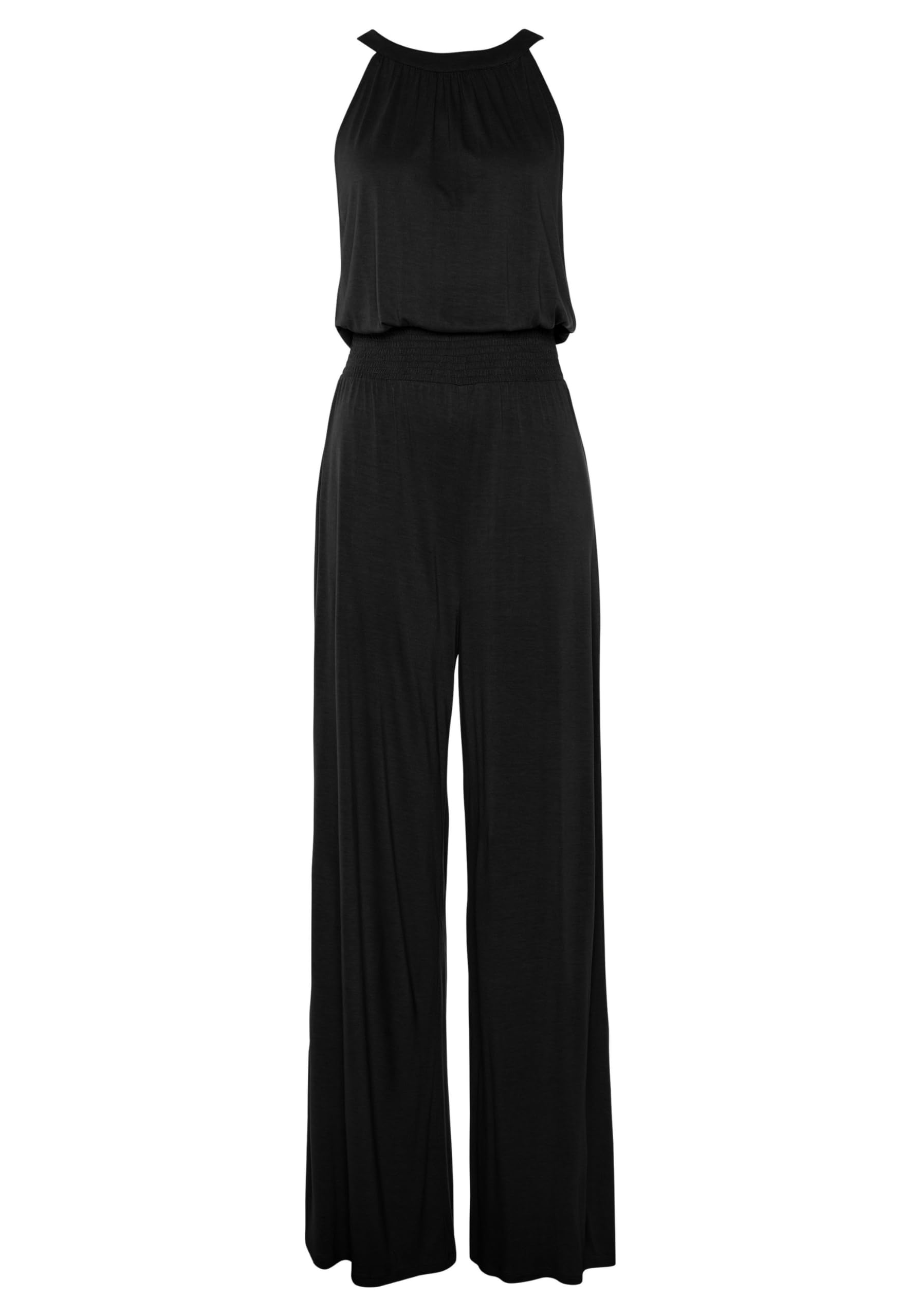 s.Oliver Jumpsuit Damen Lang Jumpsuit, schwarz, Jersey, unifarben