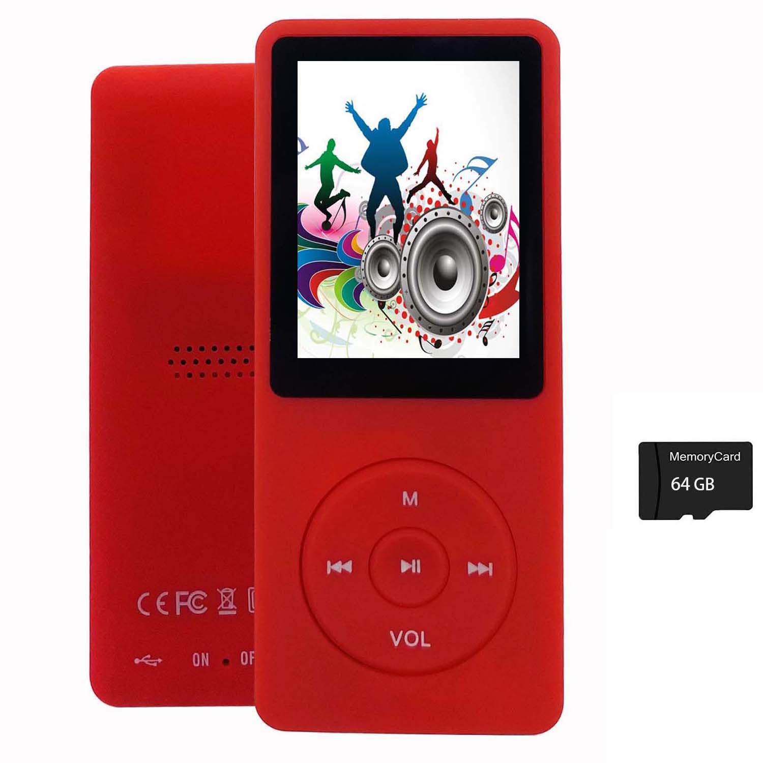 Amazon.com: 64GB MP3 Player with Speaker Earphones Portable Music