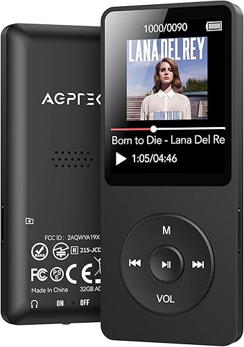 AGPTEK A02S Reproductor MP3 de 16 GB con radio FM grabadora de voz reproducciĂłn de 70 horas y ampliable hasta 128 GB negro AGPTEK A02S Reproductor MP3 de 16 GB con radio FM grabadora de voz reproducciĂłn de 70 horas y ampliable hasta 128 GB negro