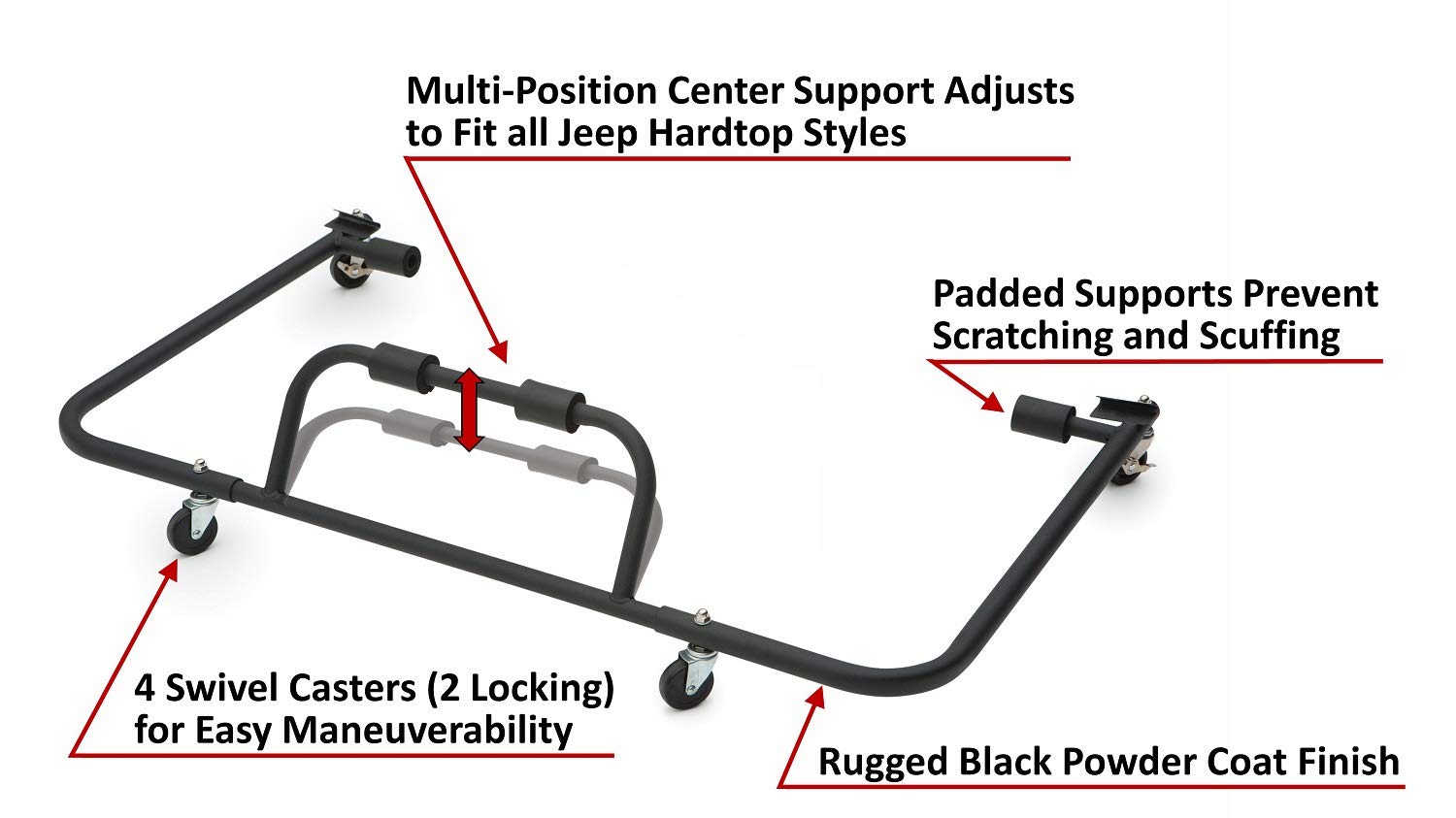 Buy Surco Ht200 Hard Top Carrier For 1976 And Newer Jeep Cj7 And Wrangler Yj, Tj, Jk, Jl