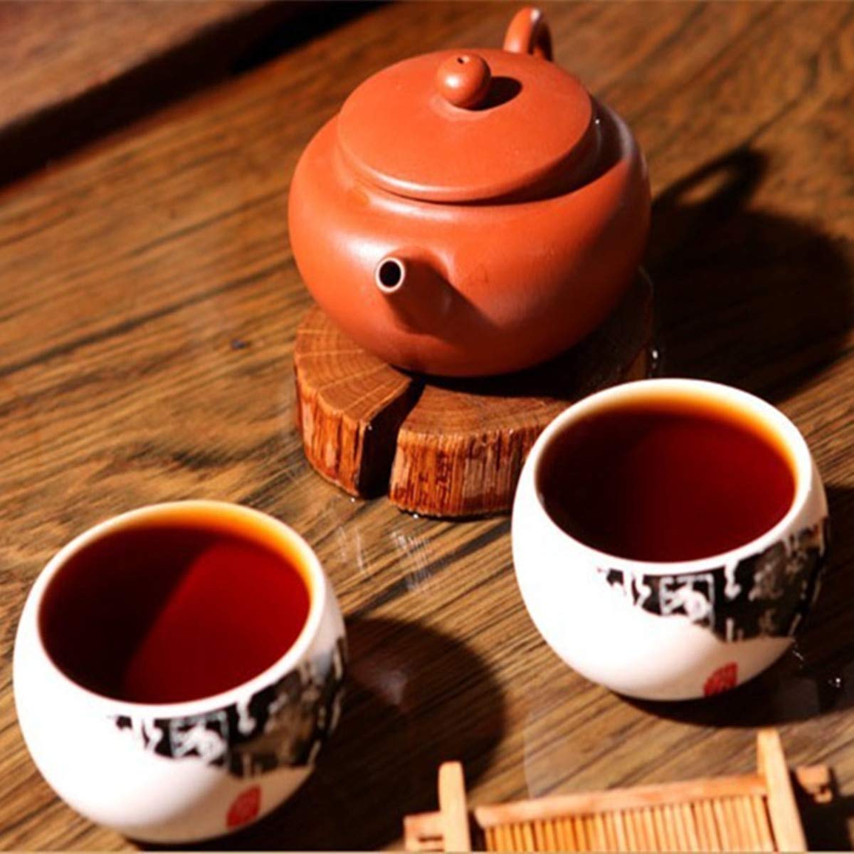 Té chino de Pu'er 3000 g (6.6LB) Té de Puer maduro Té negro Columna de dragón Té de árboles viejos Pu erh té Cuidado de la salud Té de Pu er