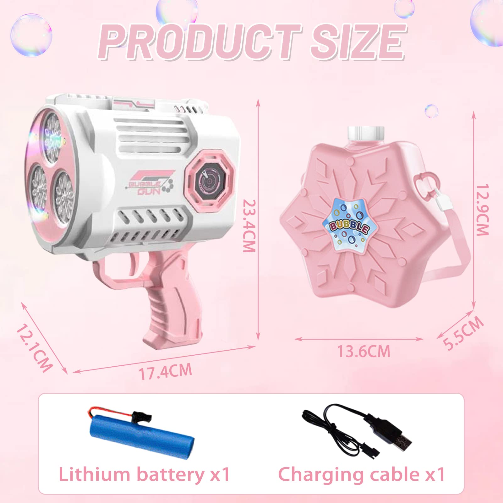 Pistolet a Bulle pour Enfants - Automatique Jouet a Bulles Machine a Bulle pour Extérieur Pistolet a Bulle pour Enfants - Automatique Jouet a Bulles Machine a Bulle pour Extérieur