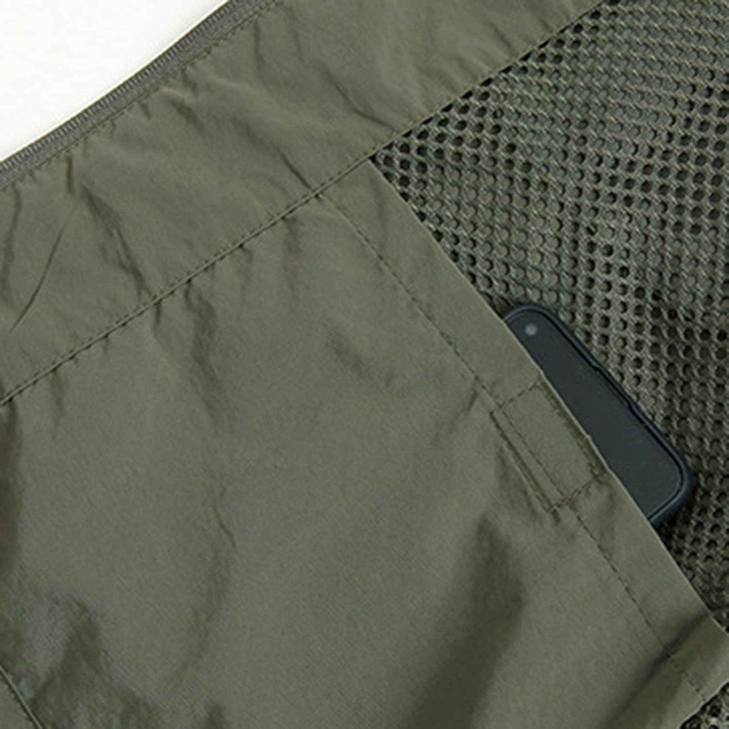 Chaleco para Hombre Multibolsillo Chaleco Casual Sin Mangas Chaleco De Pesca Exterior Chaqueta Transpirable De Secado Rápido para Fotografía Viajes Senderismo