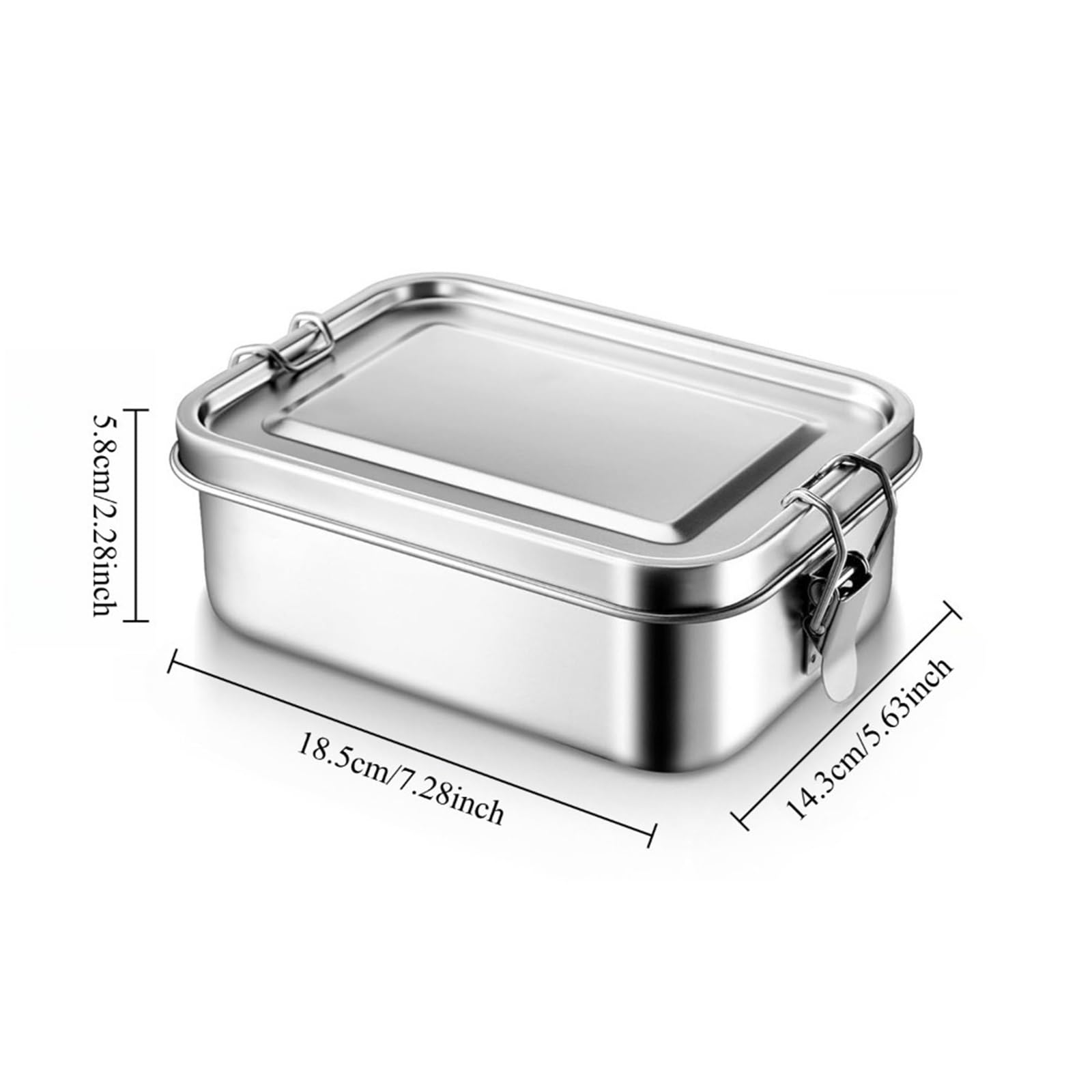 4PCS 1200ml Boîte à lunch en acier inoxydable 304 Pour La Nourriture