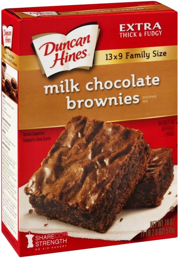 Duncan Hines Extra Thick & Fudgy Brownie Mix Milk