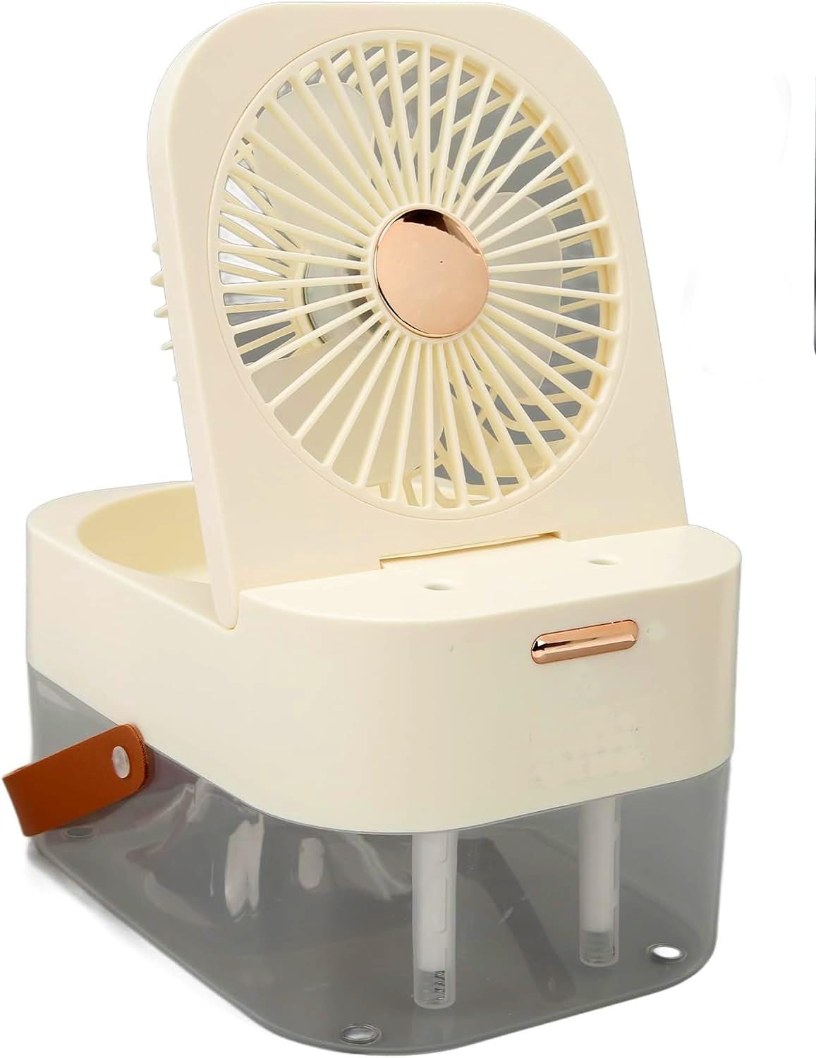 MISBAH Ultrasonic 2.5L Dual Spray Cool Mist Humidifier, Top Fill, Quiet, 3-in-1 for Bedroom, Large Room, Baby, Cordless Portable with Fan, LED, Easy Clean