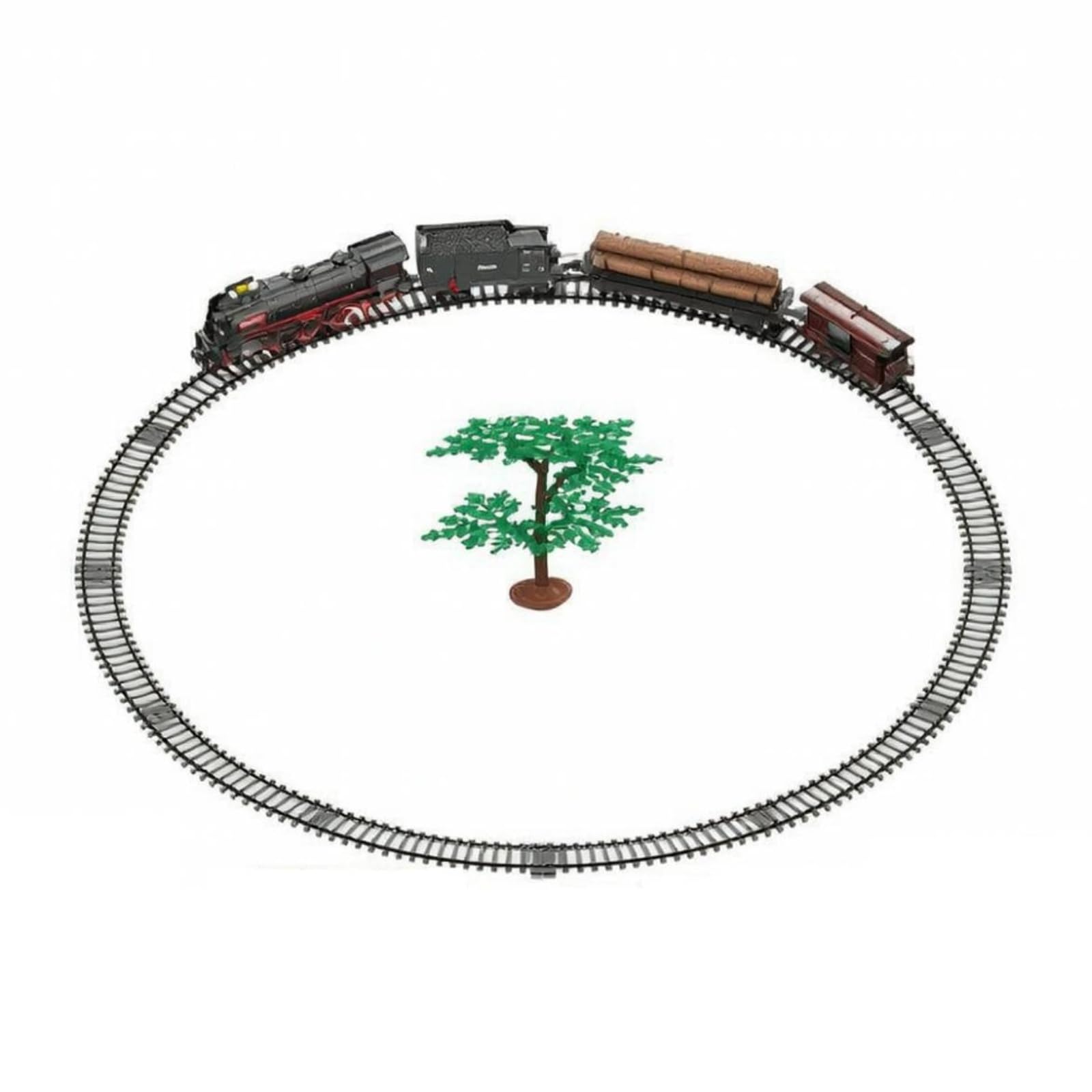 Almencla Treno Elettrico con Binari retrò, Style to 1