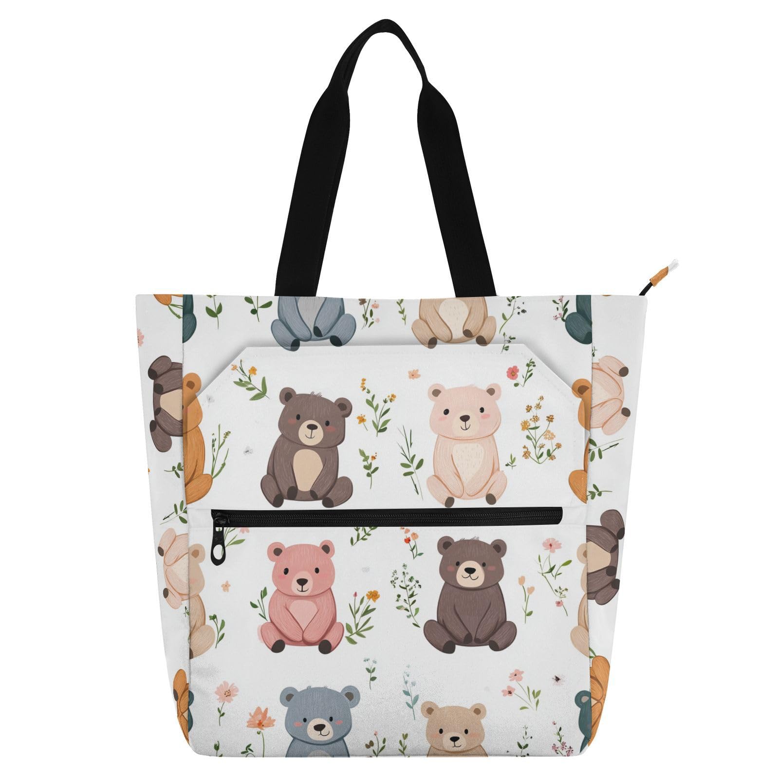 Bolsa de libros de oso dulce para alegrar tus días de escuela, viajes y paseos cotidianos 8