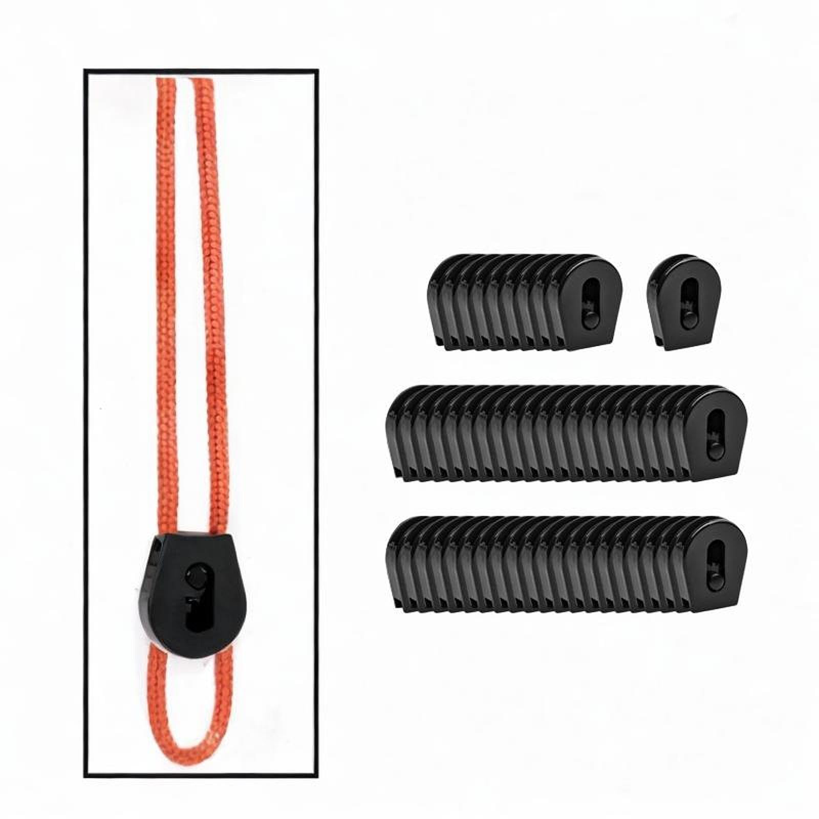 CALANDIS™ 50x Wheeled Cord Locks Multi-use Strap Tightener for Lanyard Bags Shock Cord Small | Lock Ends/Cord Stoppers | Closures & Connectors | Sewing 3