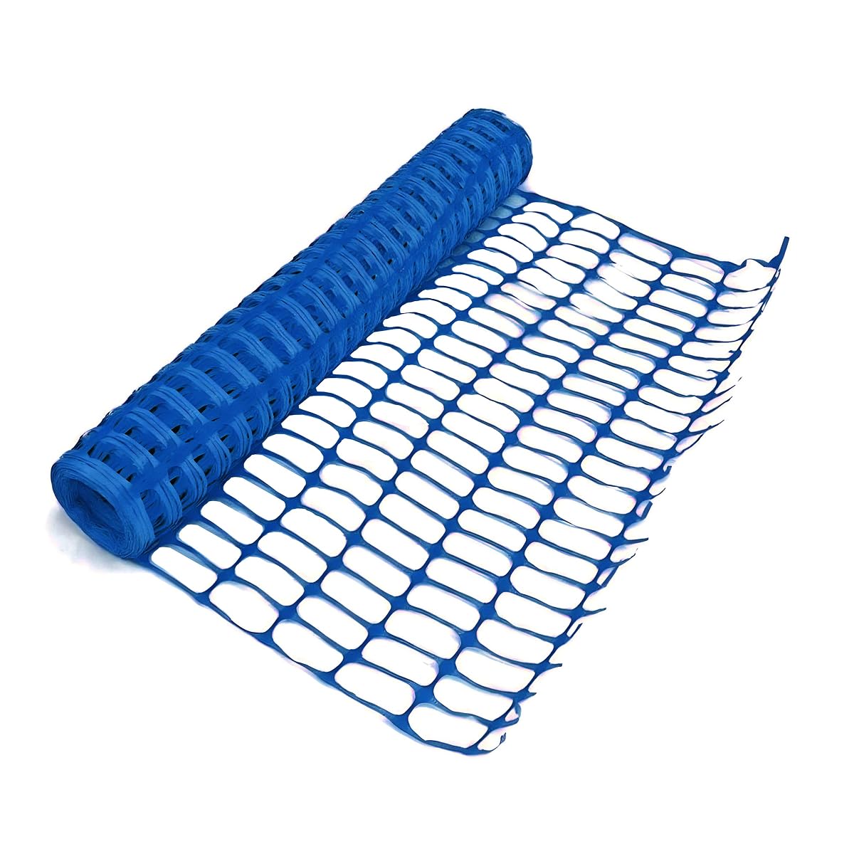 Clôture de sécurité temporaire en plastique robuste pour la construction, les chantiers, le jardin, les animaux domestiques et les événements en orange, vert, bleu (bleu)