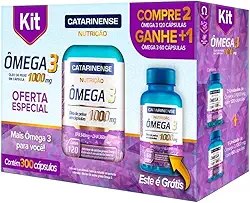 CATARINENSE NUTRIÇÃO Kit Ômega 3 1000 Mg Catarinense Nutrição 300 Cps