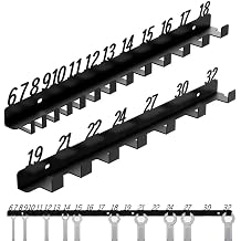Wrench Rack for 20 Wrenches Wall Mounted Spanner Organiser Iron Wrench Organizer for Tool Storage Fits 6mm to 32mm, Storage