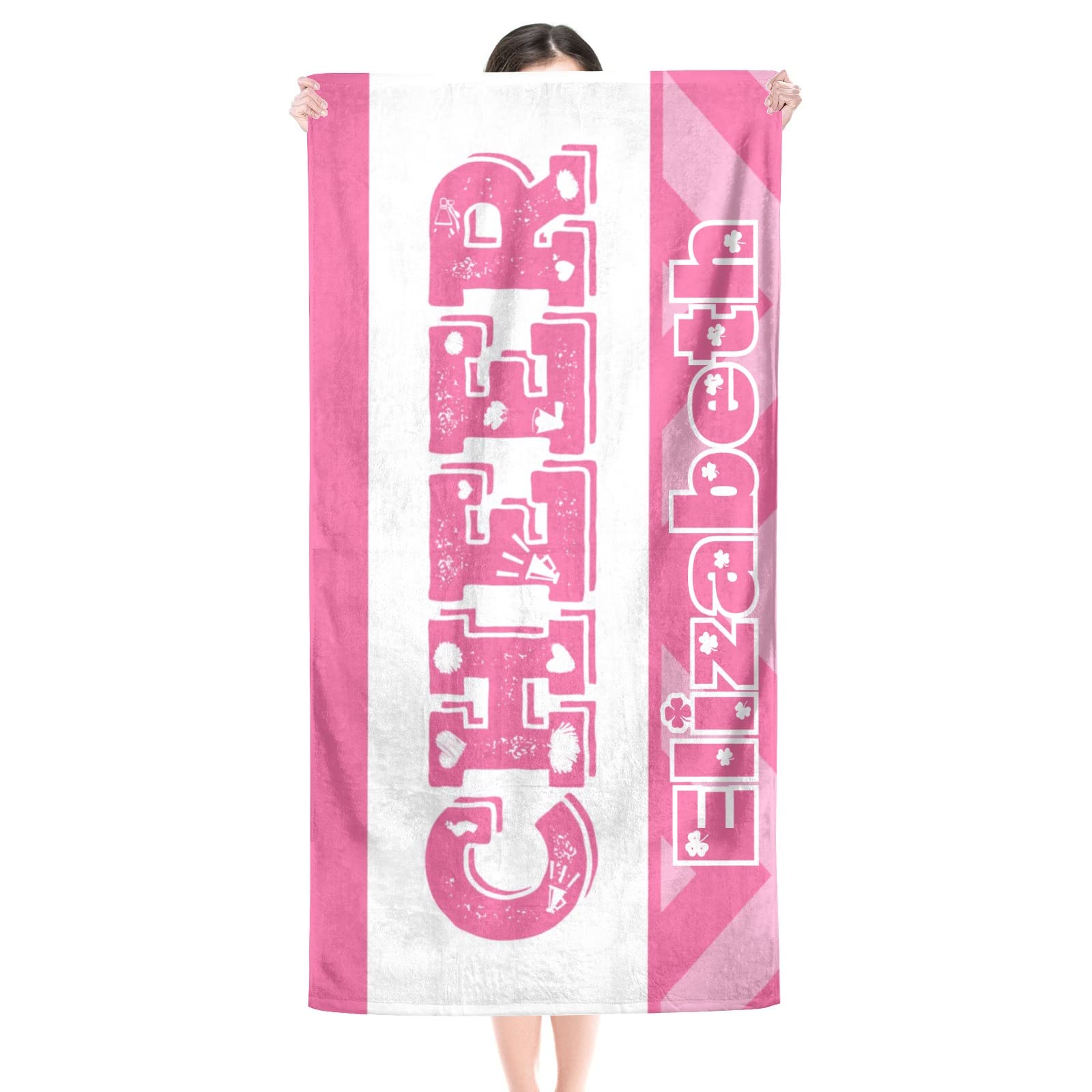 Personalized Name Beach Towel - Custom 30x60 Inch Microfiber Towel For Pool, Beach & Gifts