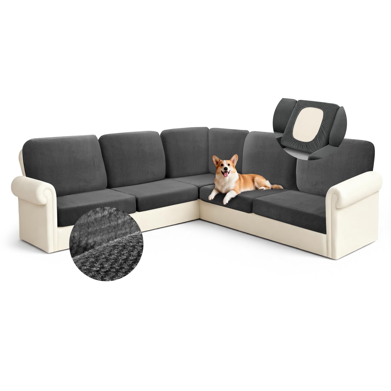 Arfntevss Sectional Couch Covers L Shape