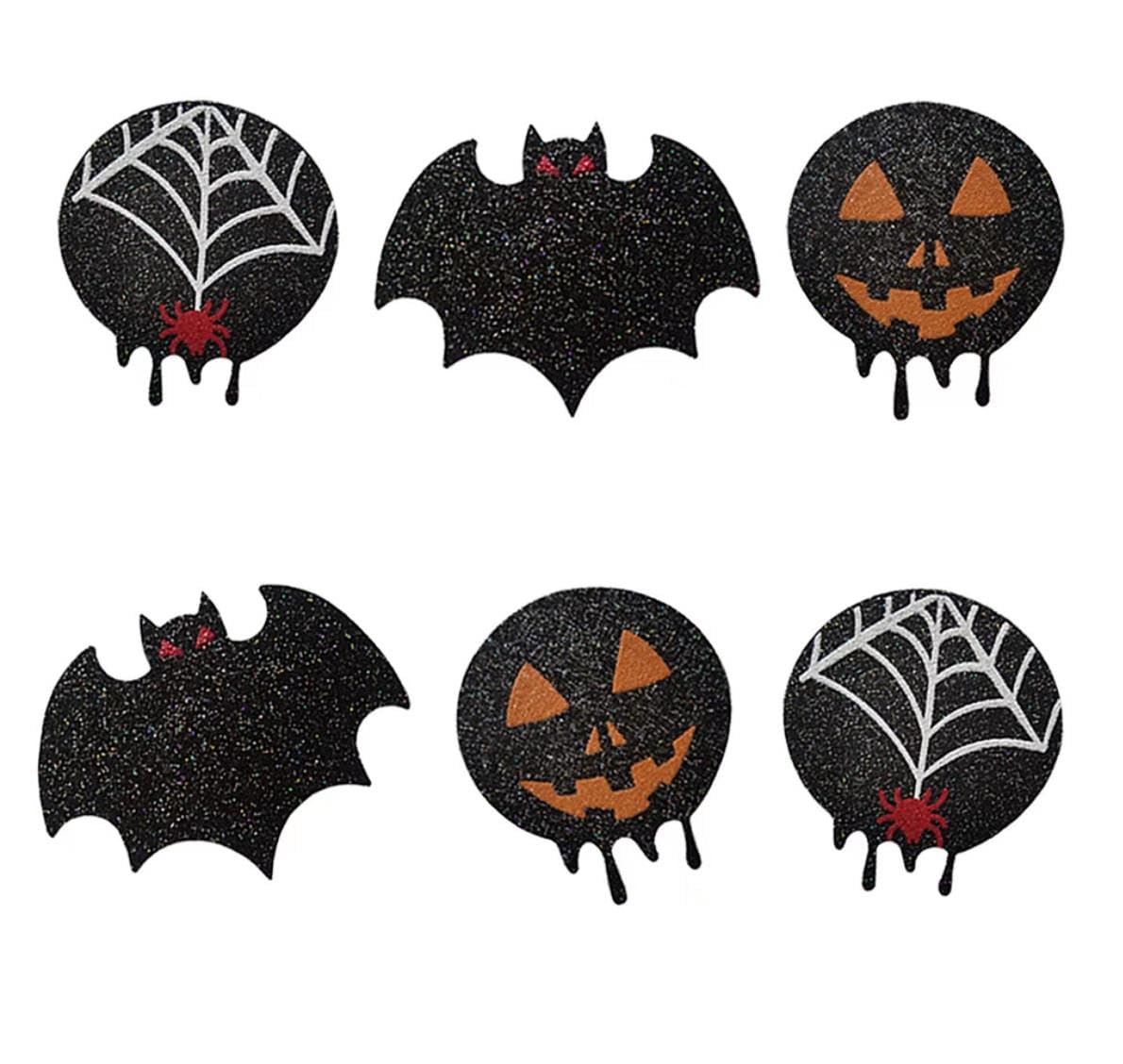 Adesivos Descartáveis para Mamilos Em Formato de Morcego, Abóbora e Aranha para Cosplay de Halloween. Adesivos Invisíveis e Respiráveis para Sutiã, Ideais para O Peito Feminino