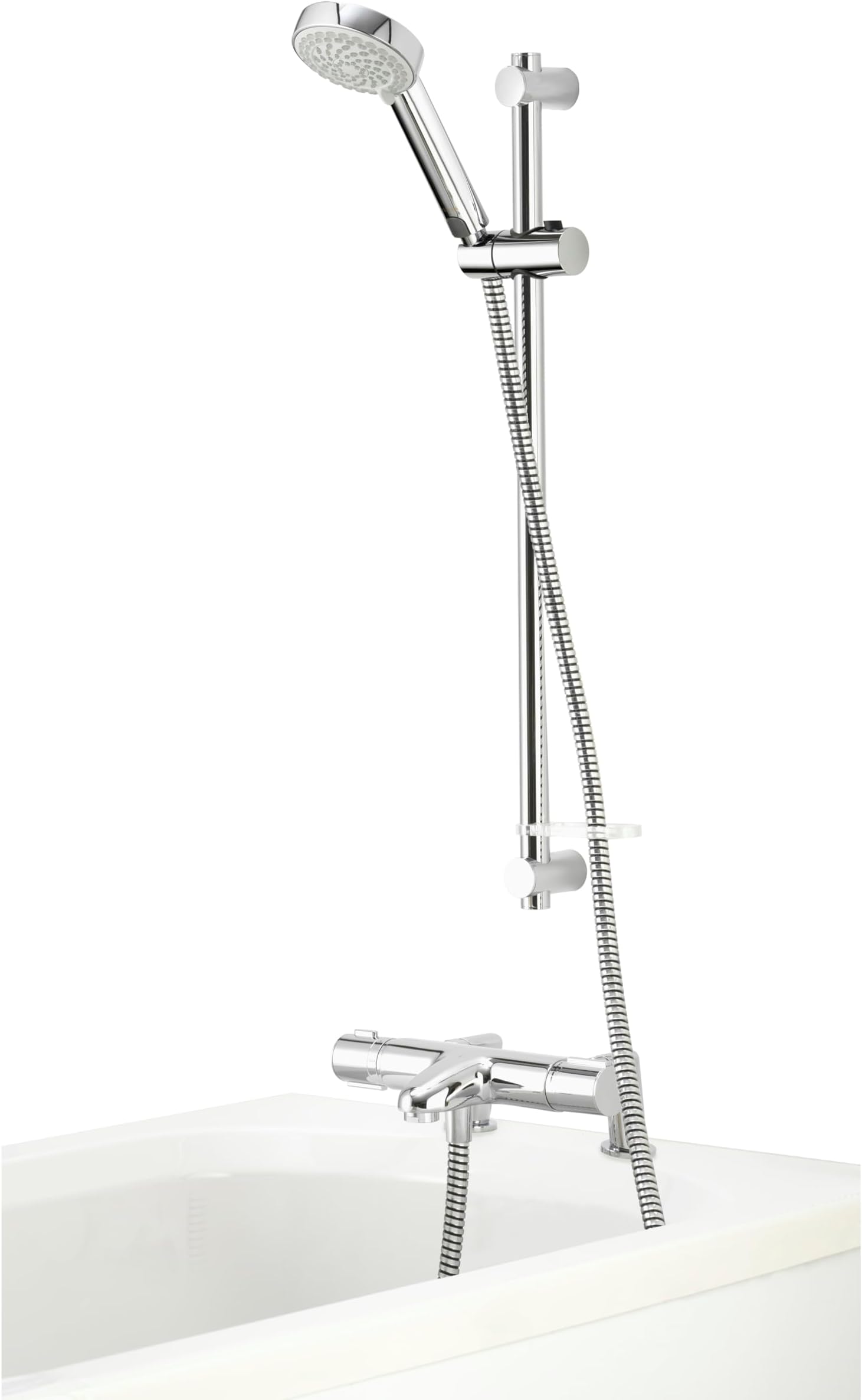 MD110BSM Midas 110 bath shower mixer with adjustable head, Chrome