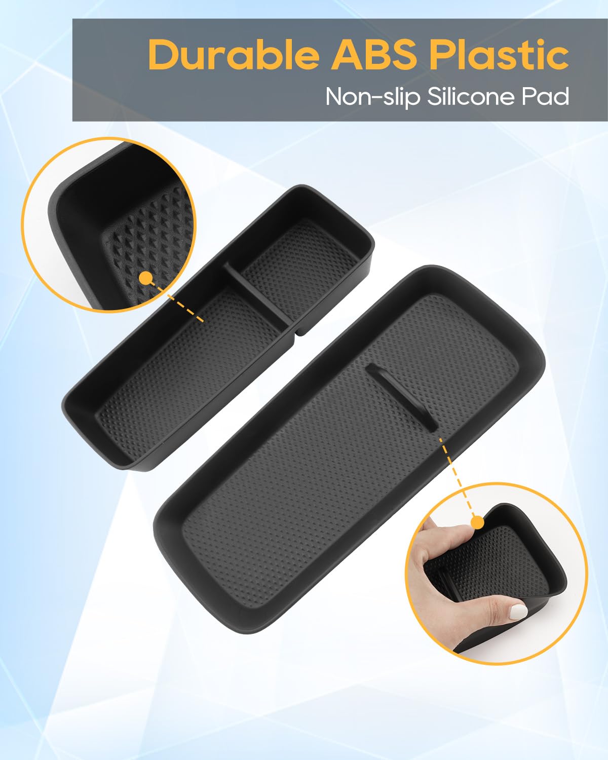 YEE PIN Para BYD Dolphin Surf/Seagull 2025 2026 2027 consola central caja de almacenamiento guantera doble capa extraíble Dolphin Surf/Seagull reposabrazos central organizador accesorios [2 unidades]