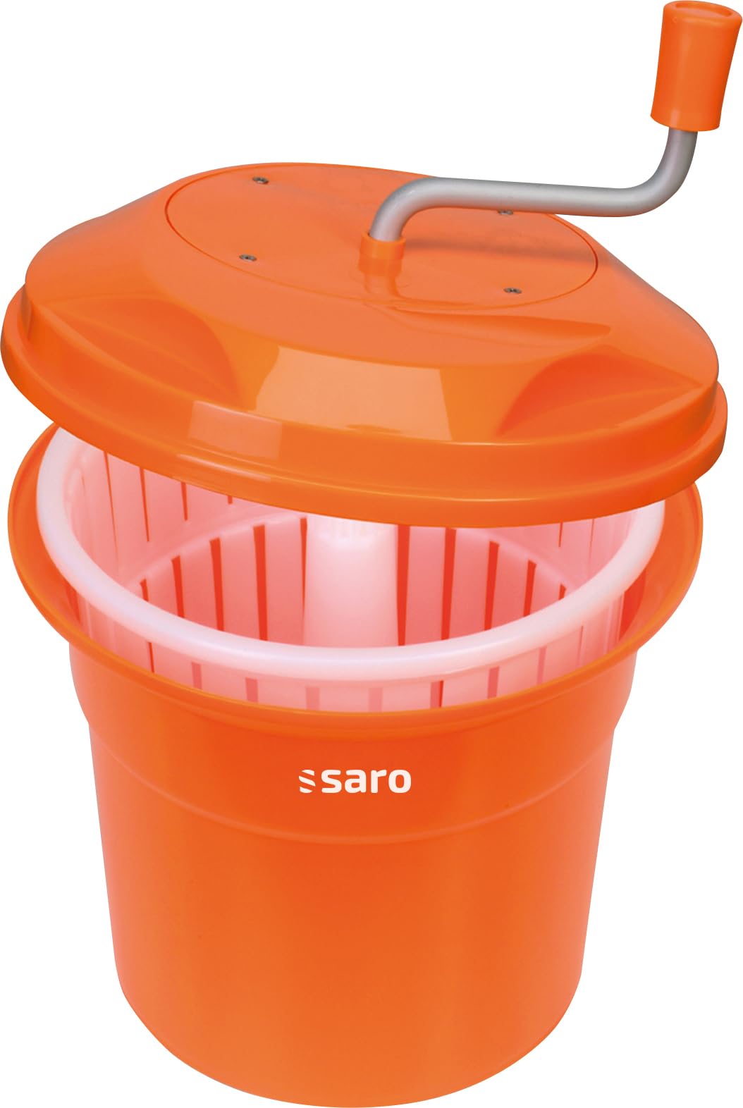 SARO RENA 121 Centrifugadora de ensalada, 12 l, 330 mm Ø, engranaje de plástico resistente a los golpes, apto para lavavajillas, soporte antideslizante