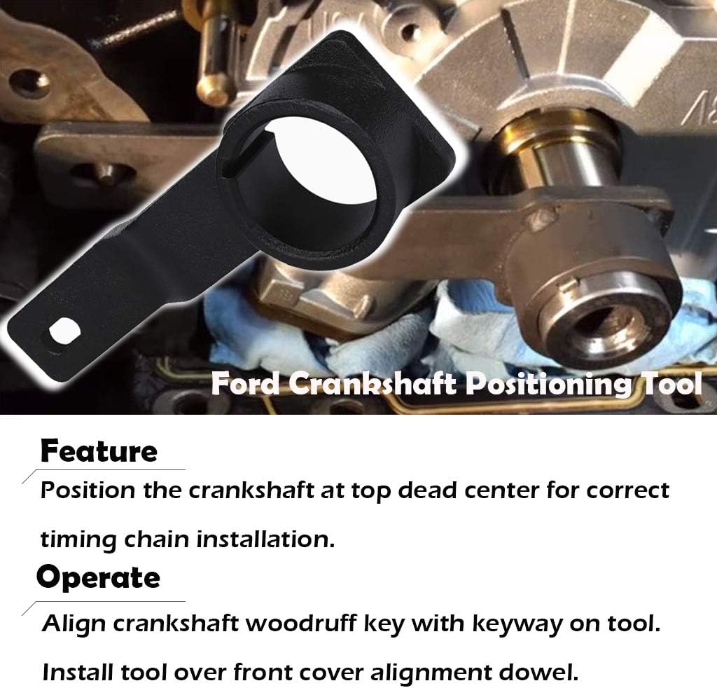 Yoursme Cam Tool Crankshaft Positioning Wrench Holder and Cam Phaser Locking Tool Fit for Ford 4.6L/5.4L 3V Engine Similar to Rotunda 303-448, T93P-6303-A, 6024 & 525219