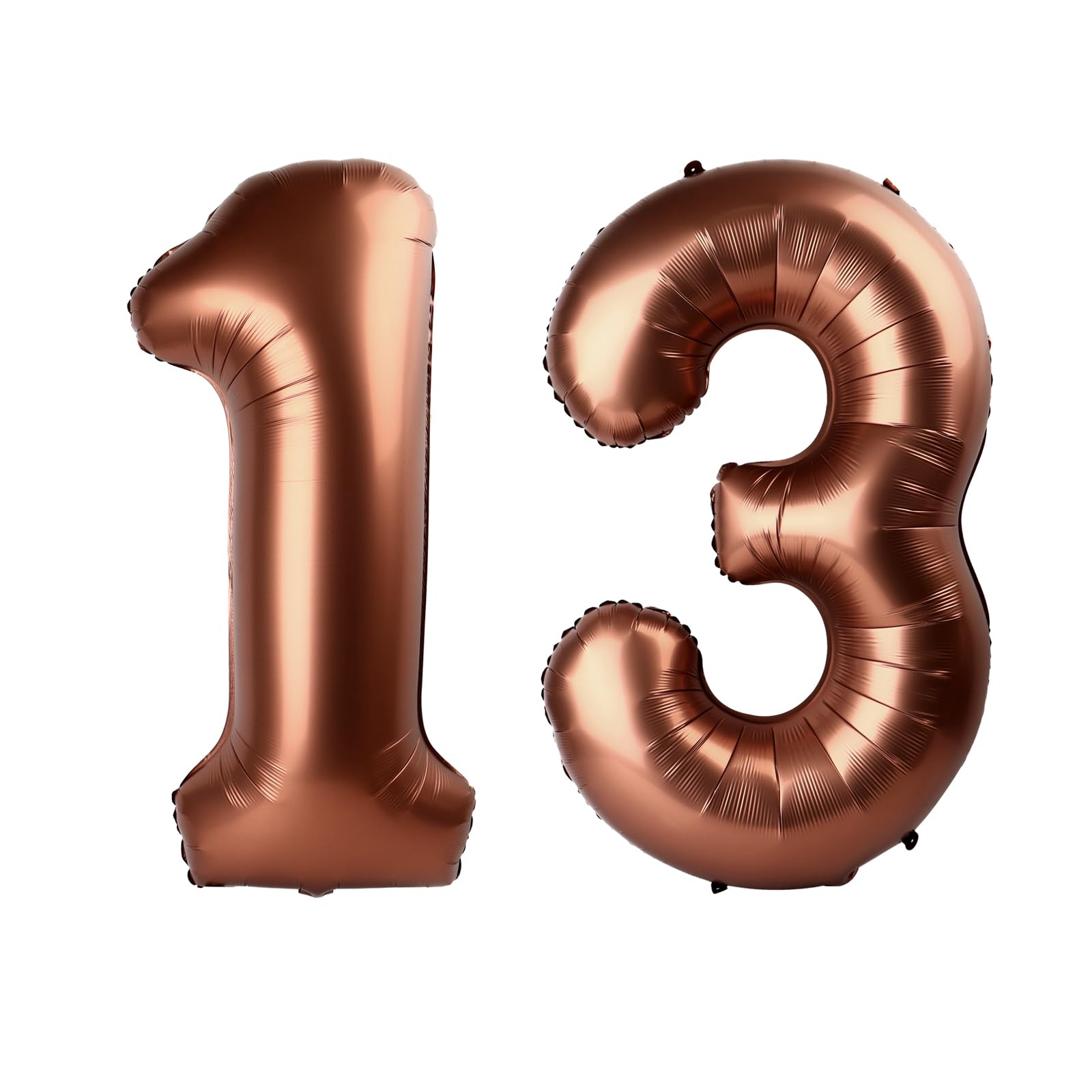 Brown 13 Balloon - Number Balloon 40 Inch, 13th Brown Birthday Decorations