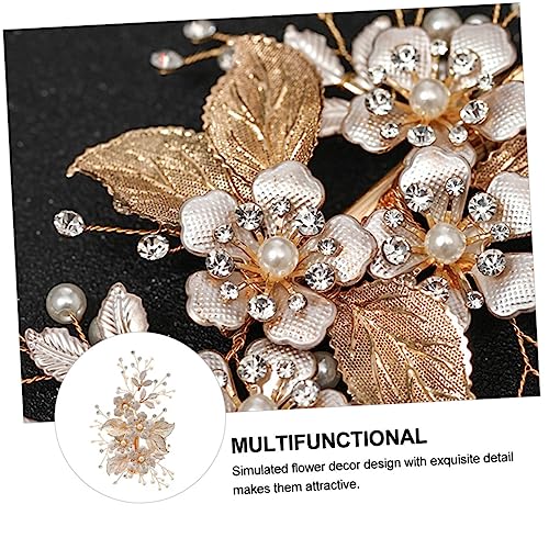 Barrette dorée fleur délicate accessoire de tête haute finition