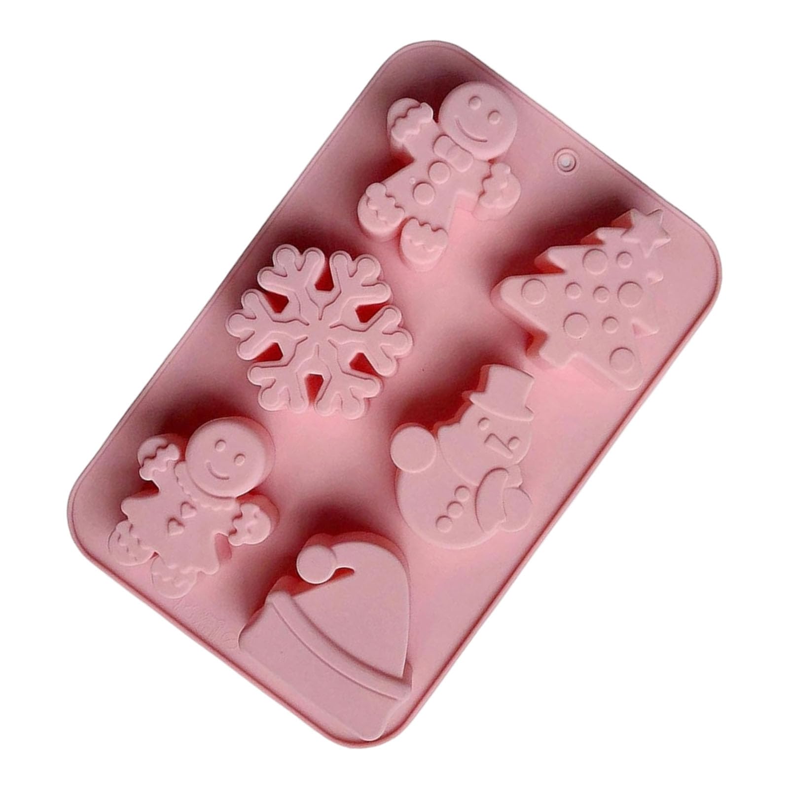 Jazuaiao Festives Baking Accessories Silicones Christmas Chocolate Cookie Candy Molds for Safe Oven Use and Simple Cleanups Silicones Christmas Molds