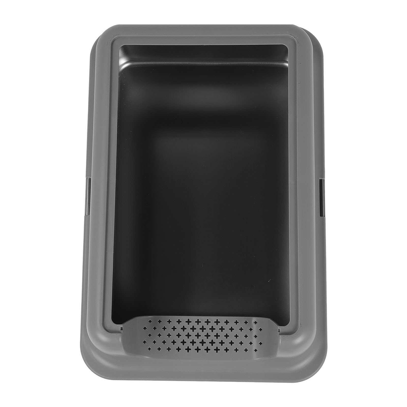 Arenero de Acero Inoxidable, arenero para Gatos Cerrado con Lados Altos, Bandeja de Extra Grande Anti Salpicaduras para Gatos Grandes, diseño fácil de Limpiar y a Prueba de (Gris)