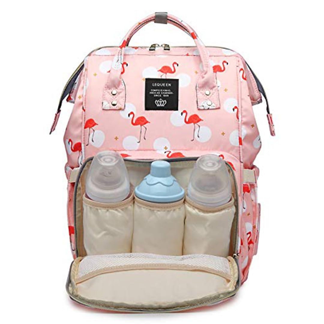 Waterproof Mother Bag for Babies, Diaper Bag for Baby, Maternity Travel Backpack Spacious Cushioned Shoulder Strap Many Compartment Multi Utility Large.(Pink)-image-33