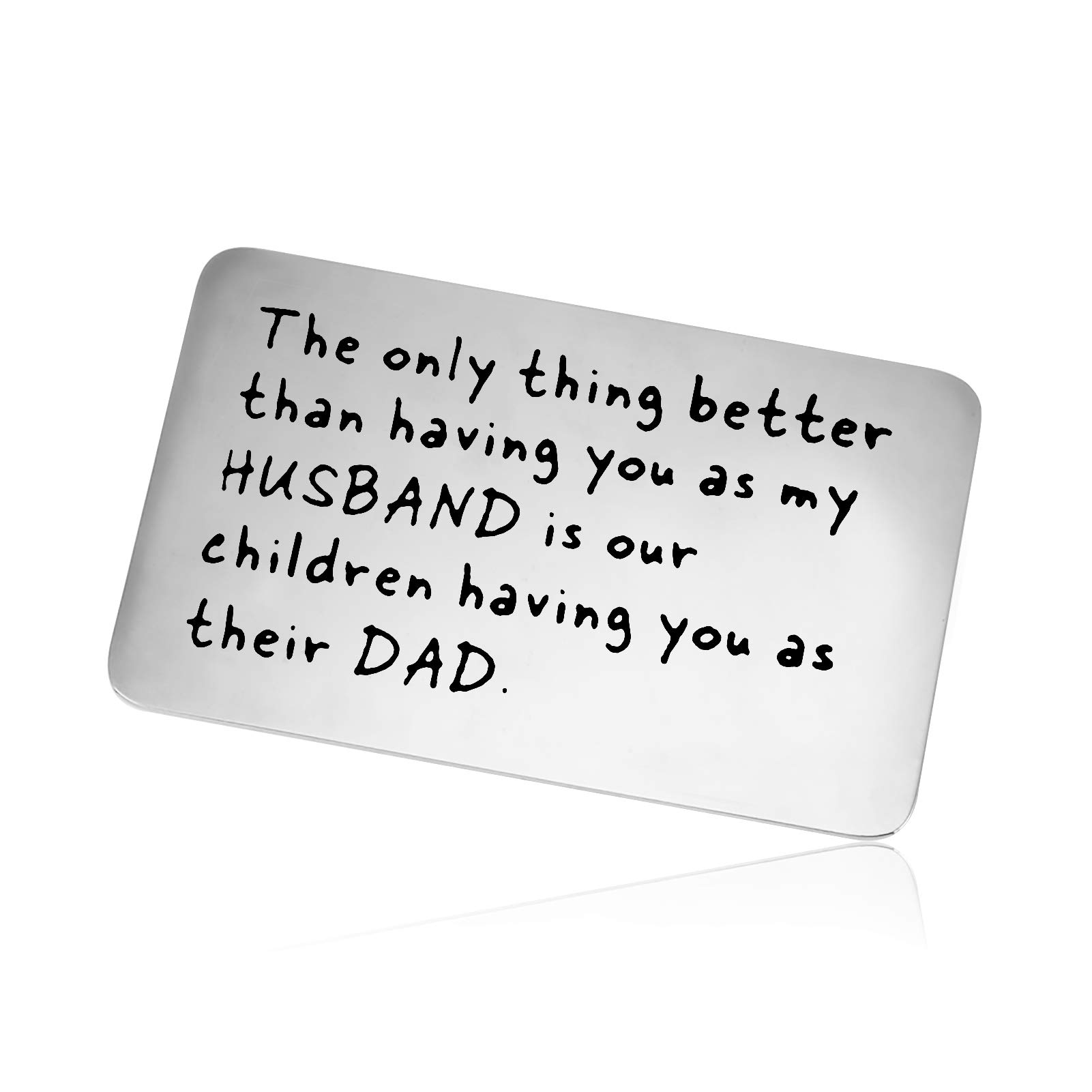 Couple Gift Engraved Wallet Insert Card Gift Anniversary Card Gifts To Husband Gift From Wife Metal Wallet Insert Card for Boyfriend Husband Men Father's Day Gift Dad Jewelry Birthday Wedding Gift