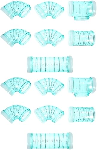 Miniatura 5 de Túnel de animales pequeños, 2 juegos de divertidos jerbos de conejillo de indias anidación de ratas pequeñas juego externo kit de erizo animales