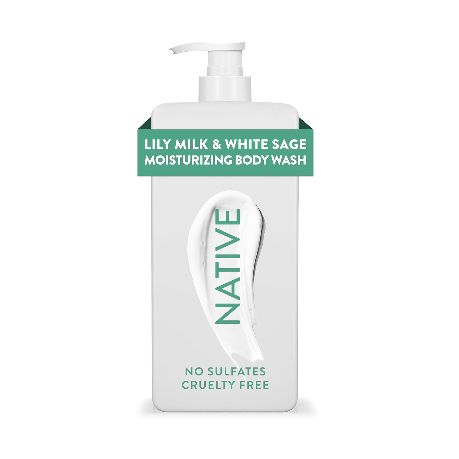 Native Moisturizing Body Wash Contains Naturally Derived Ingredients | For Women & Men, Sulfate, Paraben, & Dye Free Leaving Skin Soft and Hydrated | Lily Milk & White Sage 18 oz Native Moisturizing Body Wash Contains Naturally Derived Ingredients | For Women & Men, Sulfate, Paraben, & Dye Free Leaving Skin Soft and Hydrated | Lily Milk & White Sage 18 oz