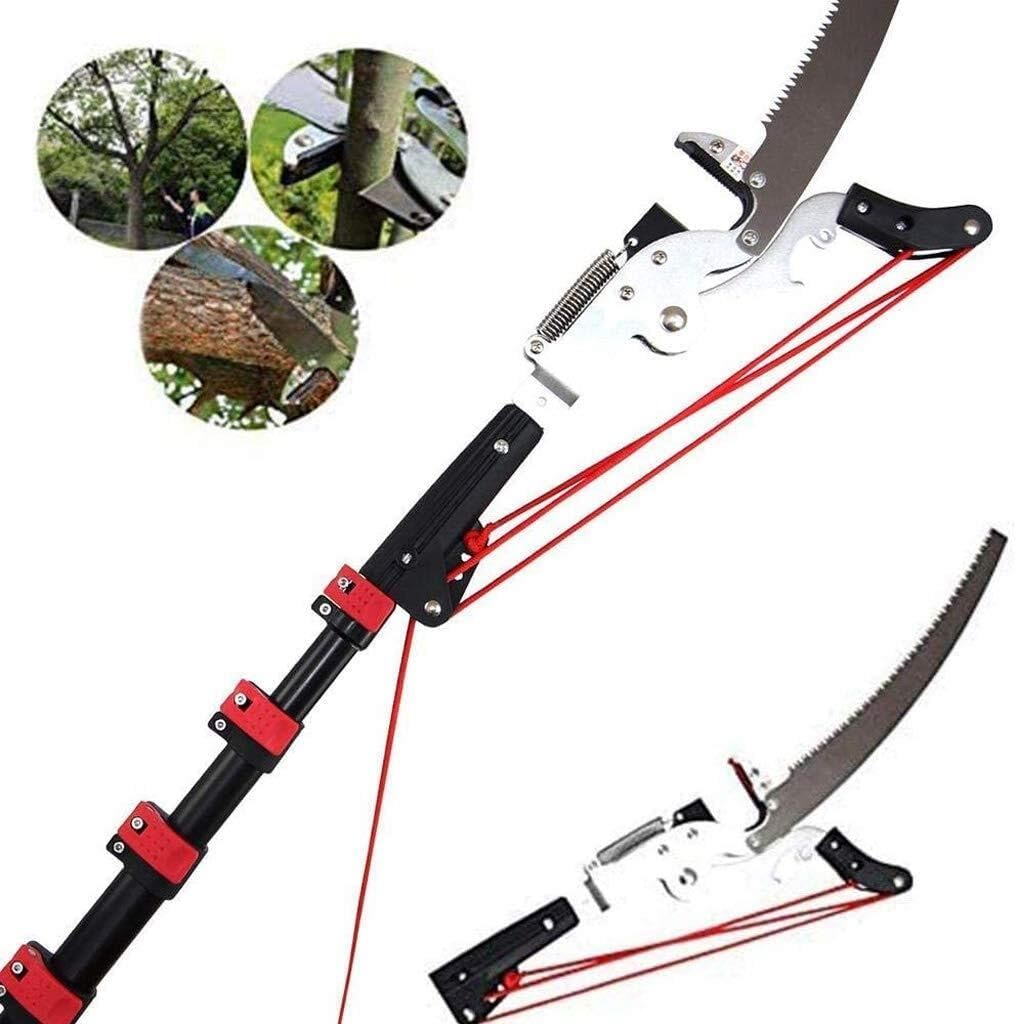 Retractable Telescopic Pruning Saw, 18FT/5.4M Extendable Pole Saw for Garden Tree Pruning, High-Altitude Branch and Leaf Trimmer Gardening Tool