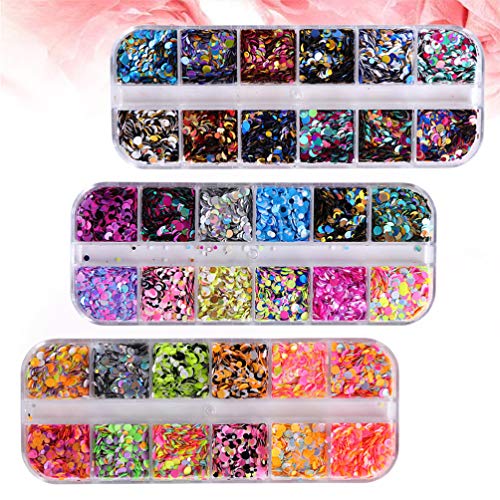 Minkissy 3 Boxen Nagelschmuck Pailletten Glitzer Nail Art Charms Diamanten Nieten Edelsteine ??Stein Edelsteine ??Design… – Bild 6