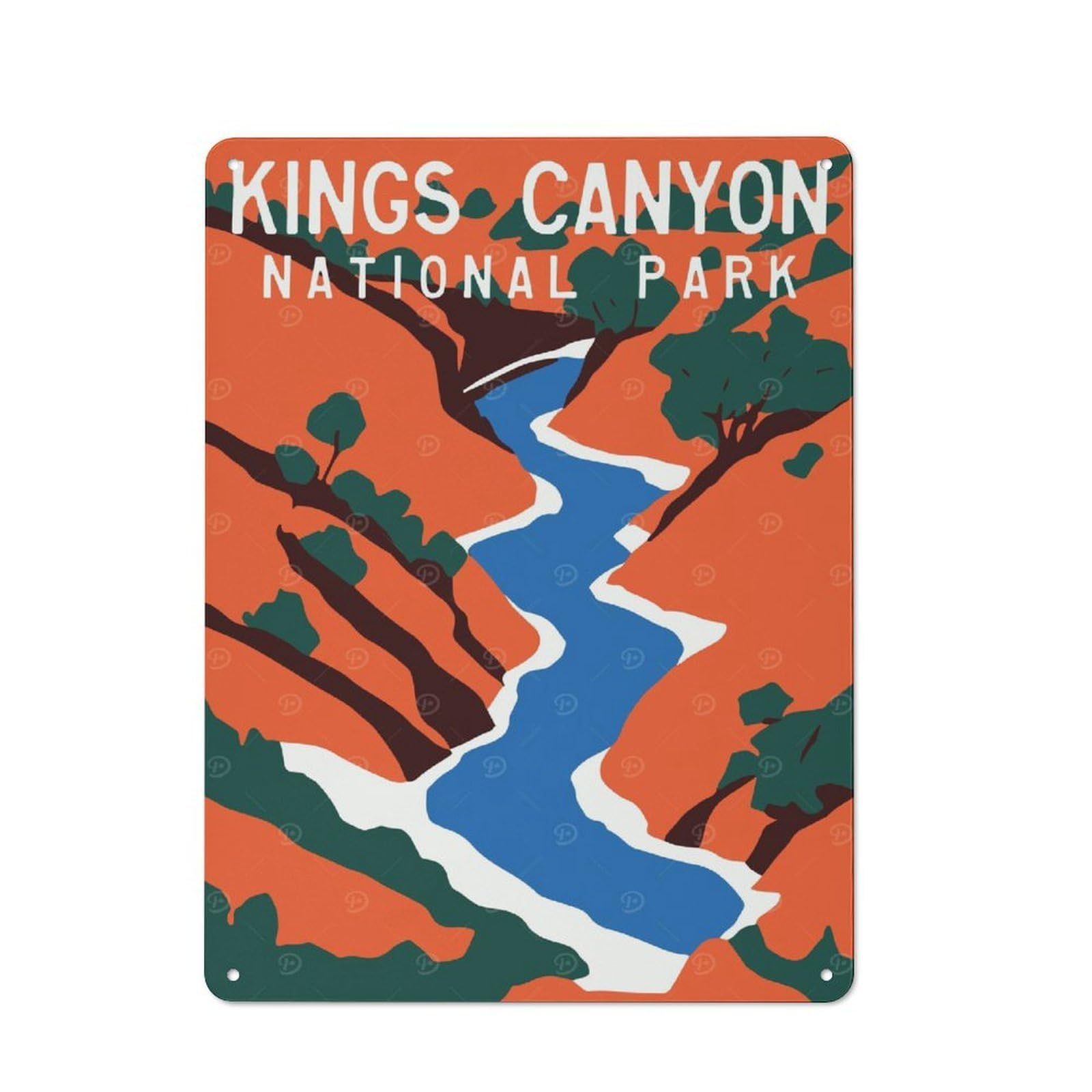 Junmoney Style-7 Kings Canyon National Park Retro Tin Sign 40X30cm For Café Or Restaurant, Housewarming Wall Decor For People Furnishing Café And Restaurant