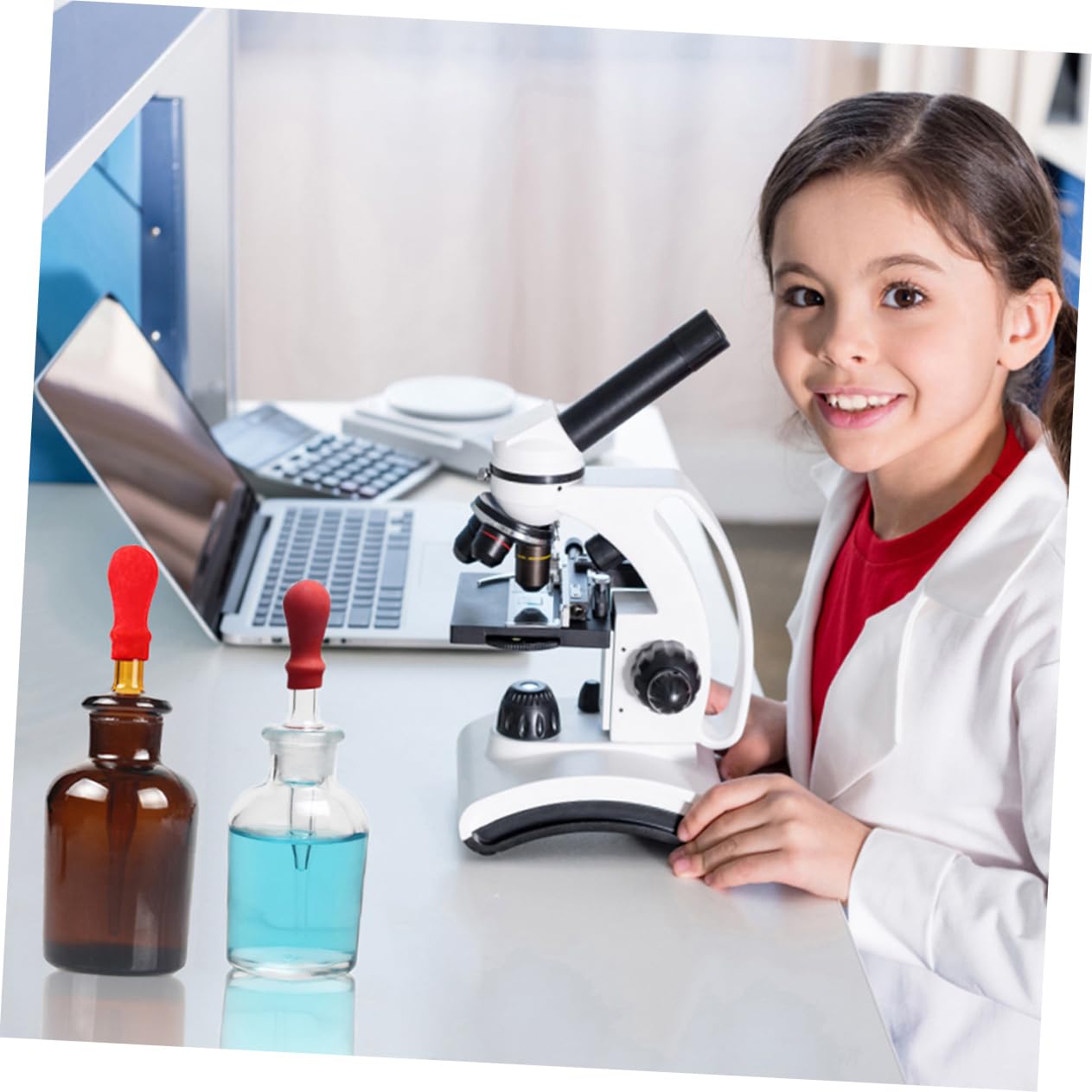 FUNOMOCYA 6pcs 30ml 60ml 125ml Laboratory Dropper Reagent Bottle Glass Dropper Bottle for Essential Oil Chemical Reagent Storage